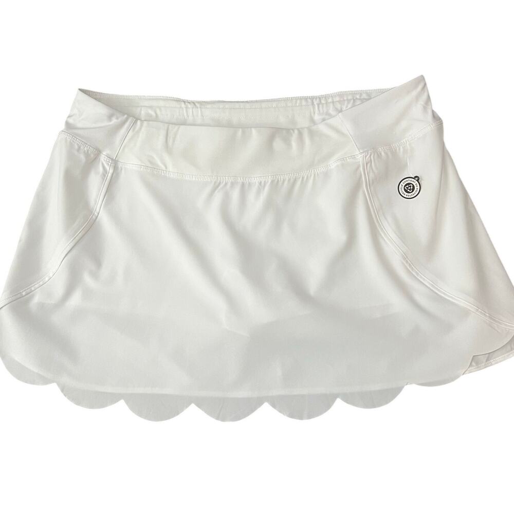 Mondetta MPG Athletic Skort XXL White Scalloped Training Golf Tennis Pickleball